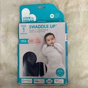 NWT Love To Dream Swaddle Up Stage 1 1.0 TOG Navy Blue M (13–19 lbs)
